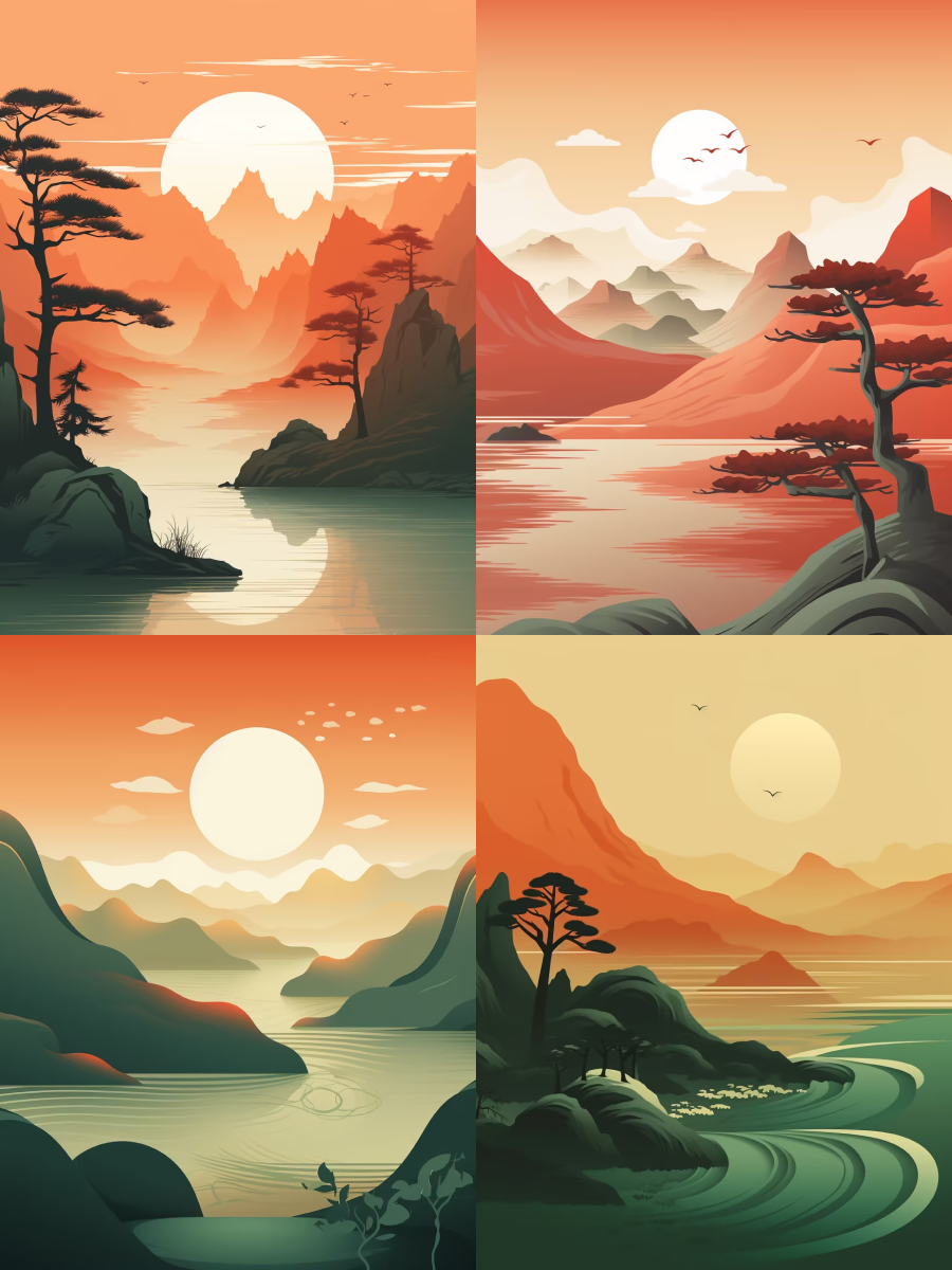 Midjourney 中国山水风格海报和关键词