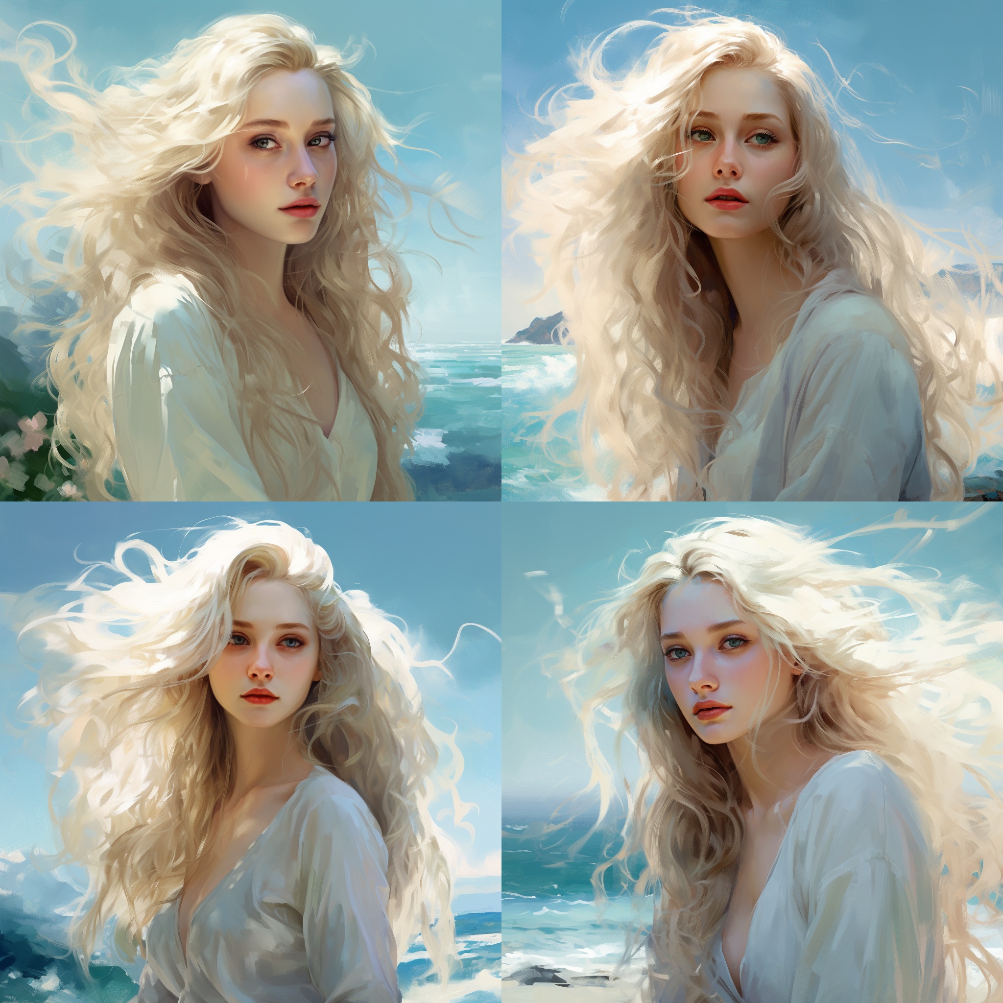 Midjourney 油画美女写真！带咒语